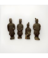 Lot Of 4 Vintage Chinese Terracotta Clay Warrior Soldiers Statue Figurin... - $44.66 CAD