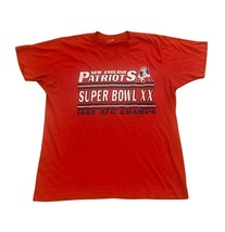 Vintage 1985 AFC Champions New England Patriots Super Bowl XX T-Shirt Me... - $34.99