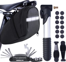 Maspoder Bike Repair Kit, Bike Tire Tool Kit With Mini Pump, Saddle Bag, - £26.80 GBP