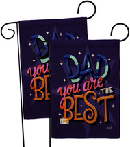 Dad Are Best Burlap - Impressions Decorative 2 pcs Garden Flags Pack GP137183-DB - £28.04 GBP