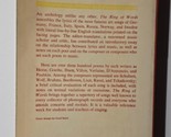 The Ring of Words An Anthology of Song Texts Philip L. Miller 1973 Paper... - $9.89