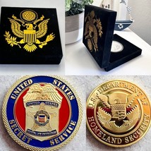 SECRET SERVICE Challenge Coin with special velvet box - £15.52 GBP