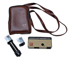 VINTAGE 1970’s KODAK HAWKEYE POCKET INSTAMATIC CAMERA IN LEATHER CASE MA... - £8.64 GBP