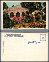 FLORIDA Postcard - St. Augustine, Exterior Spring House At Fountain Of Youth P4 - £3.10 GBP