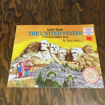 Vintage let&#39;s visit the United States a passport sticker book road trip ... - $27.03 CAD
