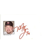 Matt Lecroy Autographed 3x5 Index Card Baseball Signed - $13.60 CAD