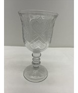 AVON Vintage Heart &amp; Diamond Fostoria Loving Cup Perfumed Candleholder 1... - £14.20 GBP