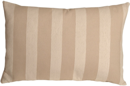 Brackendale Stripes Cream Rectangular Throw Pillow 16x24, Complete with ... - $52.45