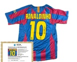 Barcelona 2005/2006 Ronaldinho #10 Signed Home Soccer Jersey – Free Ship... - $129.00