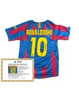 Barcelona 2005/2006 Ronaldinho #10 Signed Home Soccer Jersey – Free Ship... - $129.00