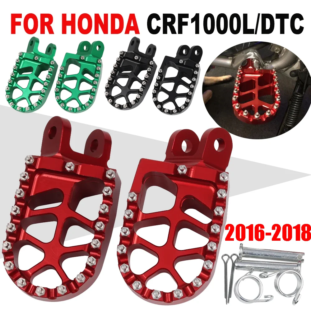 Motorcycle Footrest Footpegs Foot Pegs Pedal For Honda Africa Twin CRF1000L - $42.33+