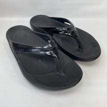 Oofos Original Unisex Recovery Thong Flip Flops Sandals Black Men’s 6 Women’s 8 - £23.91 GBP