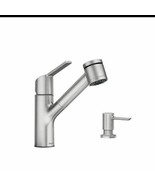 Single-Handle Pull-Out Sprayer Kitchen Faucet with Power Clean in Stainless - $108.90