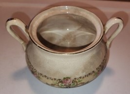 Vintage The Standard US Made Gold Edge 2 Handle Dish Bowl Floral Design - $19.99