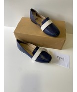 KALEIDOSCOPE Navy/Cream Contrast Flat Shoes UK 4 (F191) - £34.12 GBP