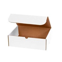 White Corrugated Cardboard Mailing Boxes, 12.75&quot; x 6.25&quot; x 4&quot;, Pack of 18, White - £14.86 GBP