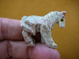 (Y-HOR-43) little colt HORSE SOAPSTONE Peru gem FIGURINE horses stone ef... - £6.75 GBP
