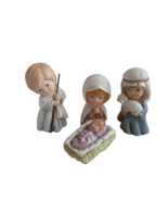 Homco Nativity Christmas Vintage Children&#39;s # 5258 Pastels Set 4 pieces - $12.12