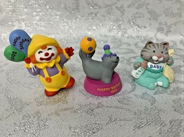 3 Merry Miniatures Hallmark 1992 HAPPY BIRTHDAY Baby 1992 (INV21-2505) - £18.64 GBP