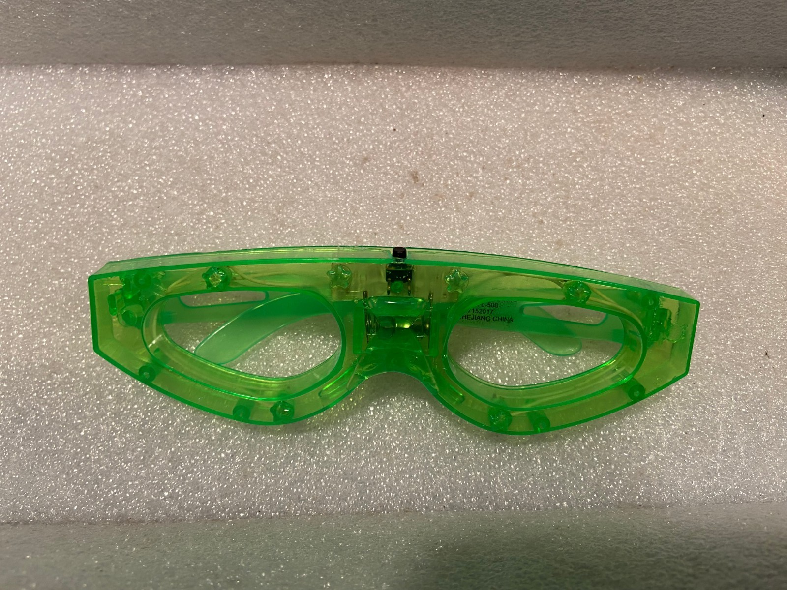 1 Child&#39;s Green Flashing Lights Party Glasses 5.5&quot;(NO Lenses) *Pre-Owned... - $7.99