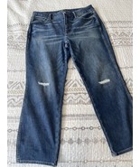 White House Black Market Jeans Womens Size 14 Blue Denim The Sculpt Stra... - $18.00