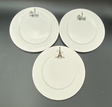 Kaysons Salad Plates 1966 Landmark Scenes 7 1/2” Eiffel &amp; Big Ben   LOT 3 - £17.85 GBP
