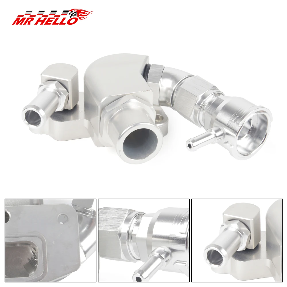New High quality silver Upper Coolant Housing w/ Filler &amp; 1.25&quot; Hose Fitting for - £137.25 GBP