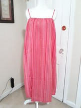 Women&#39;s Easy Linen Blend Strappy Dress (M /8-10) &quot;PINK STRIPED&quot; ~ NEW!!! - £14.48 GBP