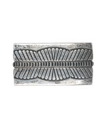 Vintage Navajo Heavy stamped silver belt buckle - $242.55