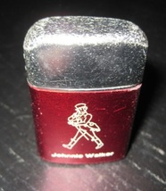 Vintage RONSON JOHNNIE WALKER Scotch Whisky Red Flip Top Petrol Lighter - $45.00