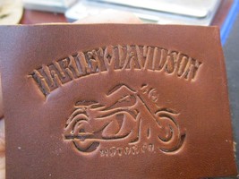 Vintage Harley Davidson Stamp 62x40 mm, leather stamps, emboss - £15.74 GBP