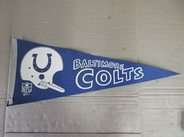 Vintage 1967 Baltimore Colts One Bar Helmet NFL Flag Pennant - $54.89