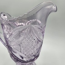 Early American Pressed Glass Amethyst Pitcher Pattee Cross Glass Jug 1912 EAPG - £38.11 GBP