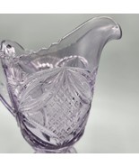 Early American Pressed Glass Amethyst Pitcher Pattee Cross Glass Jug 191... - £38.04 GBP