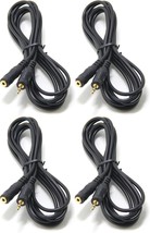 (4) Pack 15ft 3.5mm 1/8&quot; M-F Stereo Headphone Extension Audio Cable Wire... - £10.29 GBP