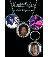 Lil Loaded necklaces &amp; keychain necklace photo picture lot rapper 4 piece - $12.99