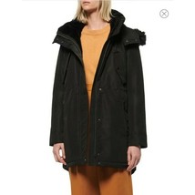 Marc New York NWT ($300) WM L Black Water Resistant Faux Fur Trim Parka - $193.59