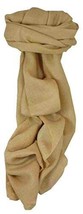 Fine Cashmere Scarf Karakoram Birds-Eye Weave Latte by Pashmina &amp; Silk - £49.76 GBP