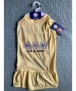 Life Is Good Dog Dress New Yellow Flower Size XS - $14.36
