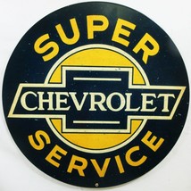 Chevrolet Super Service 14" Round Metal Sign - $39.95