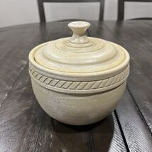 Loy Carpenter West Virginia Studio Art Pottery Bowl Lid 1998 Etched - $29.69