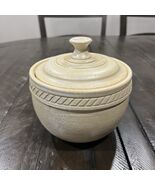 Loy Carpenter West Virginia Studio Art Pottery Bowl Lid 1998 Etched - $41.45 CAD