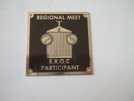 RARE ~ RROC ROLLS ROYCE OWNERS CLUB REGIONAL MEET EMBLEM BADGE  HARD TO ... - $36.00