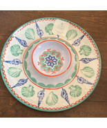 NEW Sigrid olsen MELAMINE  15” Chip n dip, Coastal SEA SHELL Tray Platter - £26.15 GBP