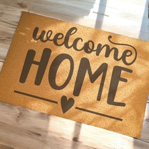 &quot;Welcome Home&quot; Coconut Fiber Doormat 24 x 16&quot; Vinyl Backing Entrance Doormat - £36.84 GBP