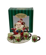 1995 C &amp; F Enterprises Miniature Tea Set Christmas Santa Teapot Present ... - $180.56 MXN