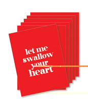 &#39;swallow Your Heart Naughty Greeting Card - Pack Of 6 - £25.05 GBP