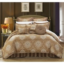 Chic Home CS4611-AN 9 Piece Aubrey Decorator Upholstery Comforter Set and Pillow - £223.83 GBP