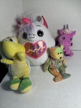 Lot Of 4 Plush Dolls Ty “Peace” Zuru Rainbocorn , Mario Bros. Koopa, & Unicorn - $183.74 MXN