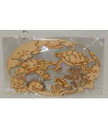 Handcrafted Scroll Saw wooden Cut design Sea Turtles and Fish Swimming O... - $33.78 CAD